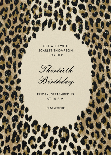 Leopard Print Frame Invitation