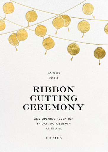 Golden String Lanterns by Paperless Post