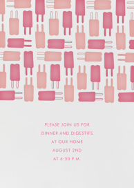 Popsicle Pattern - Summer Party Invitation by Linda and Harriett