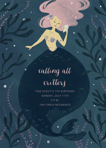 Mermaid Hideaway - Birthday Invitation by paperless_post