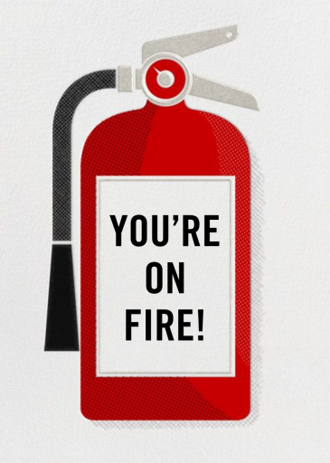 Fire Extinguisher - Congratulations Card by Paperless Post