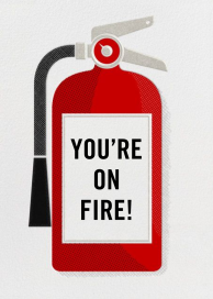 Fire Extinguisher - Congratulations Card by Paperless Post