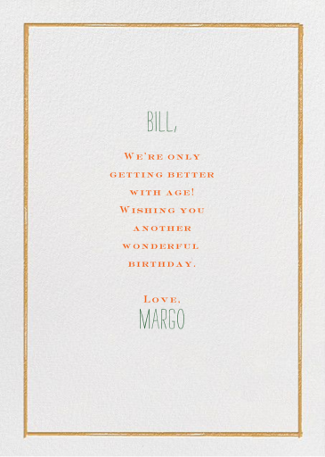 An Ostrich's Birthday - Birthday Card by Mr. Boddington's Studio - Back