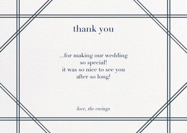 Caning (Stationery) - Thank You Card by Jonathan Adler