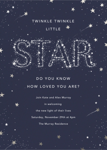 Twinkle Twinkle Little Star - Baby Shower Invitation by Paperless Post