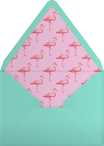 Pink Flamingos - Paperless Post Envelope