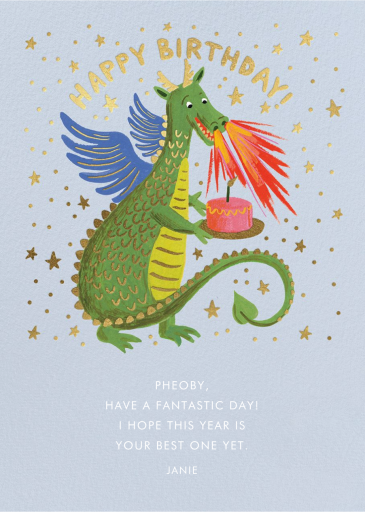 Birthday Dragon (Greeting) by Rifle Paper Co.