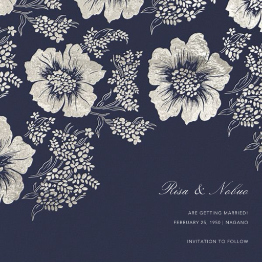 Falling Poppies II (Save the Date) - Save the Date by Oscar de la Renta