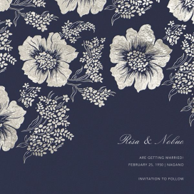 Falling Poppies II (Save the Date) by Oscar de la Renta