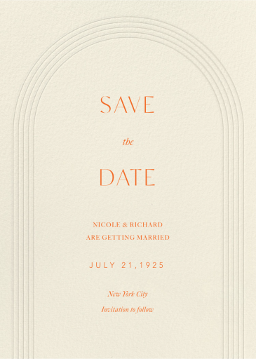Embossed Arch - Save the Date by Paperless Post