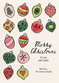 Doodle Adorno navideño Card