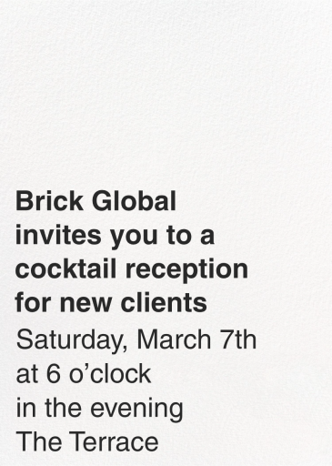 Type on Paper - Dining & Drinks Invitation by Paperless Post