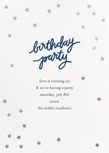 Birthday Stars - Birthday Invitation by Sugar Paper