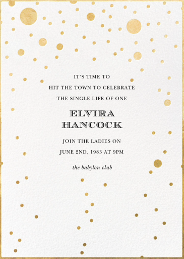 Gold Bubbles - Bridal Shower Invitation by kate spade new york
