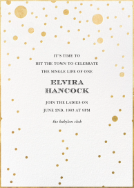 Gold Bubbles - Bachelorette Party Invitation by kate spade new york