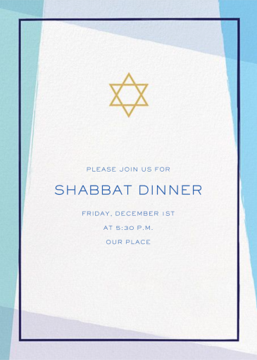 Tekhelet - Shabbat Invitation by Paperless Post