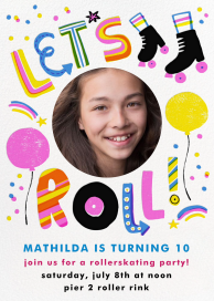 Let's Roll (Photo) - Birthday Invitation by Hello!Lucky