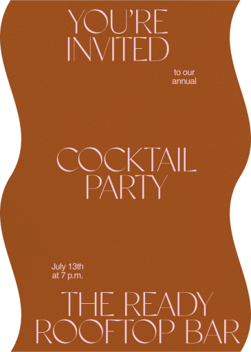 Wavy Edges - Cocktail Party Invitation by Both