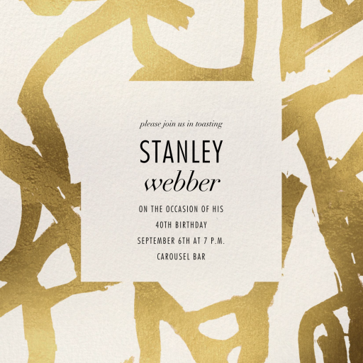 Graffito - Birthday Invitation by Kelly Wearstler