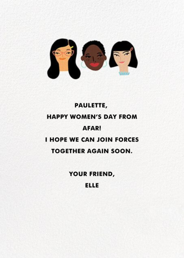Our Moment - International Women's Day Card by Hello!Lucky - Back