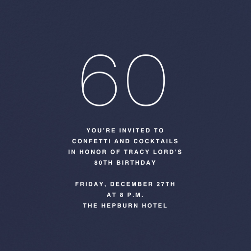 Navy - Dinner Party Invitation by Paperless Post