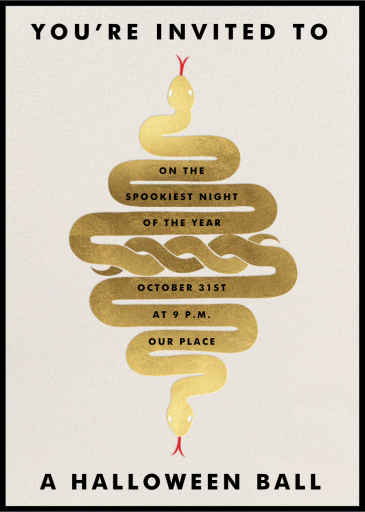 Serpentine - Halloween Invitation by Jonathan Adler