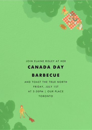 Prospect Park - Canada Day Invitation by Paperless Post