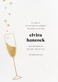 Champagne Flute - Bachelorette Party Invitation by Paperless Post