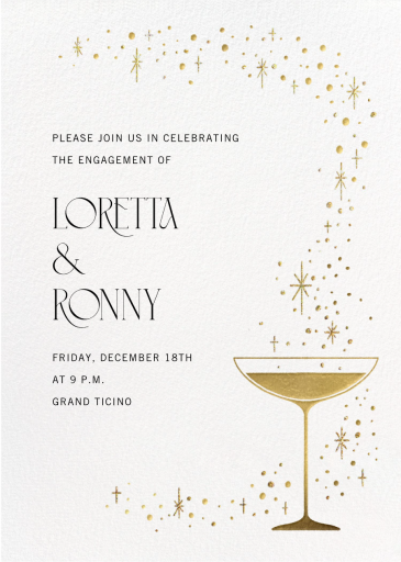 Fizzy Cocktail - Bridal Shower Invitation by Paperless Post