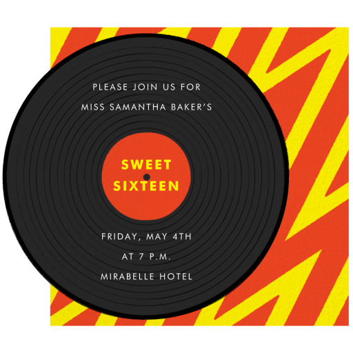 Better on Vinyl - Sweet 16 Invitation by Paperless Post - Back