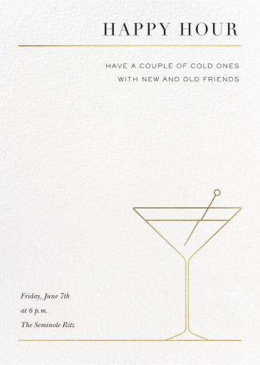Tini Time - Happy Hour Invitation by Paperless Post