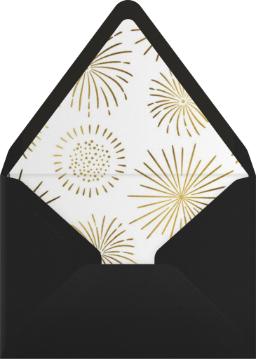 2027 Gold Fireworks New Year Card Envelope