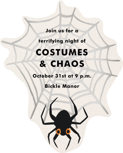 Spiderweb Cutout - Invitation by Meri Meri