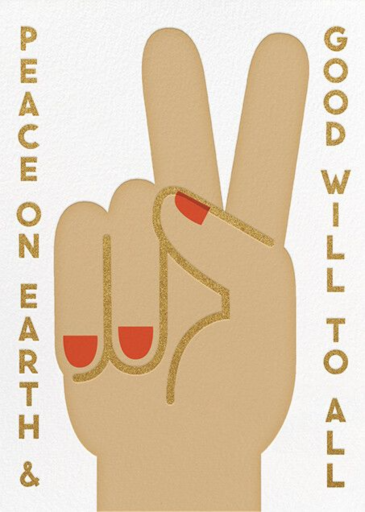 Peace Sign - Holiday Card by The Indigo Bunting