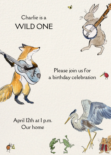 Canciones de la naturaleza - Invitación de cumpleaños de Kirby x Art