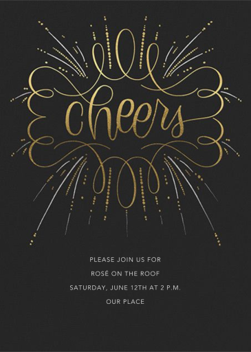 Curlicue Cheers - Cocktail Party Invitation by Paperless Post