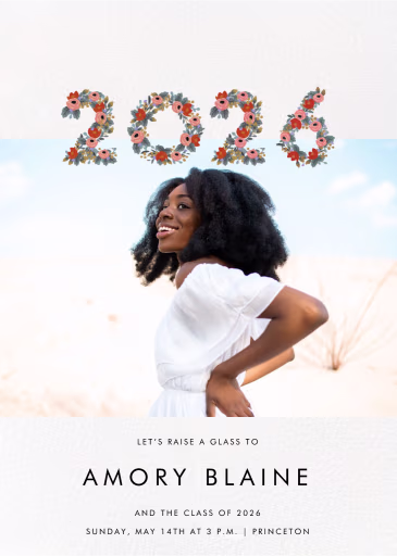 Year in Bloom (Photo) - Graduation Party Invitation by Rifle Paper Co.
