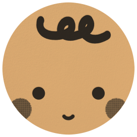 Baby Face - Baby Shower Invitation by The Indigo Bunting