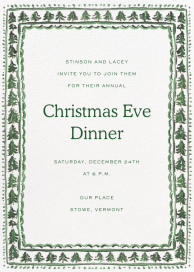 Fraser Fir Border (Paige Spearin) - Holiday Party Invitation by Dogwood Hill