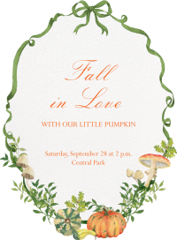 Pumpkin Garden - Baby Shower Invitation by Clementina Sketchbook