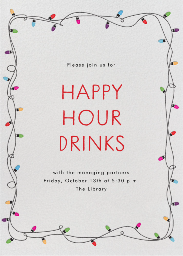 Holiday Lights - Happy Hour Invitation by Paperless Post
