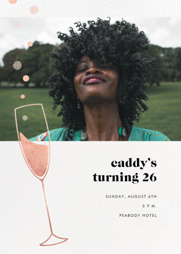 Champagne Flute (Photo) - Birthday Invitation by Paperless Post
