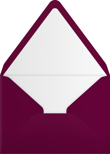 Minimalist Poppy Border Invitation Envelope