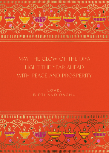 Lamp Lighting - Diwali Card by Paperless Post