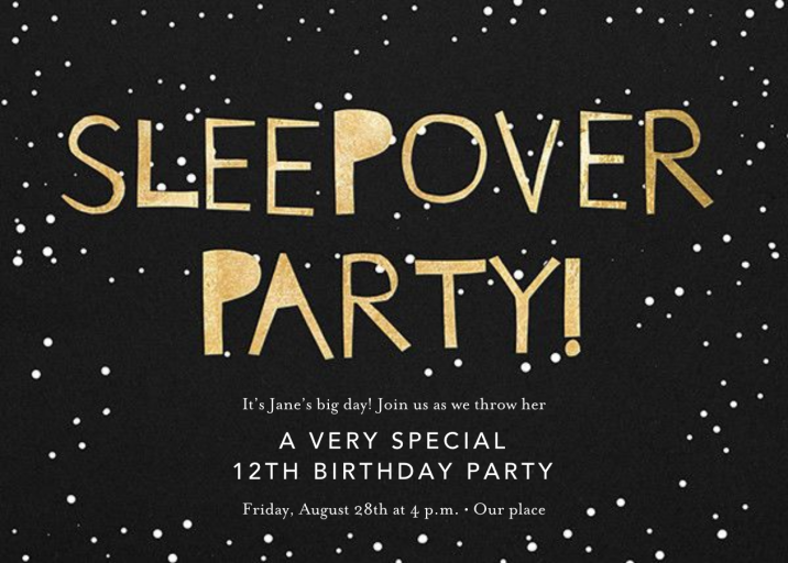 Sleepover - Birthday Invitation by Ashley G