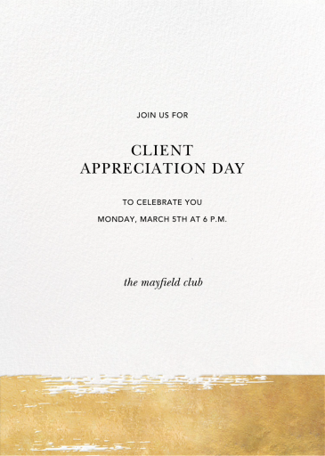 Simple Brushstroke - Appreciation Event Invitation by Sugar Paper