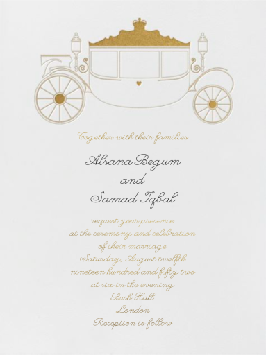Carriage - Valentine's Day Invitation by Paperless Post