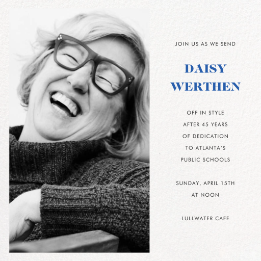 Split Square - Retirement and Farewell Party Invitation by Paperless Post