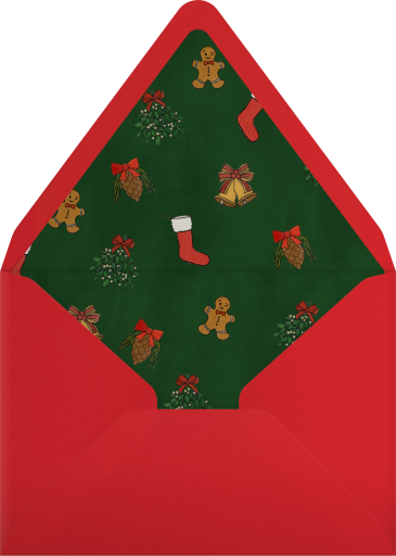 Funny Gingerbread Men Invitation Envelope