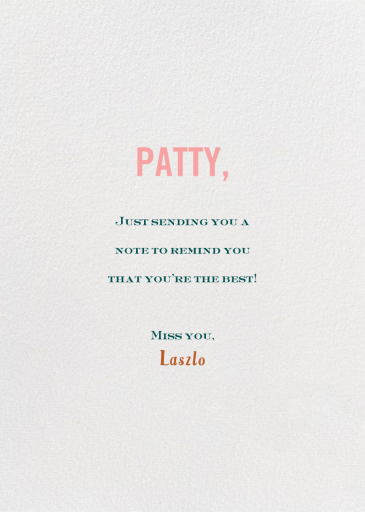 Hi Kittie - Greeting Card by Mr. Boddington's Studio - Back